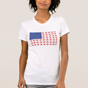 Patriotic Horses American Flag T-Shirt