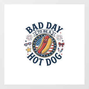 Patriotic Hot Dog Bad Day Funny 4th of July Shirt_ Floor Decals