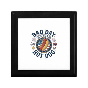 Patriotic Hot Dog Bad Day Funny 4th of July Shirt_ Gift Box