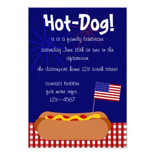 Hot Dog Birthday Invitations 9