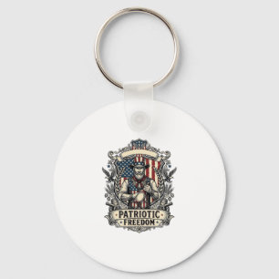 Patriotic Hot Sauce Lover Keychain