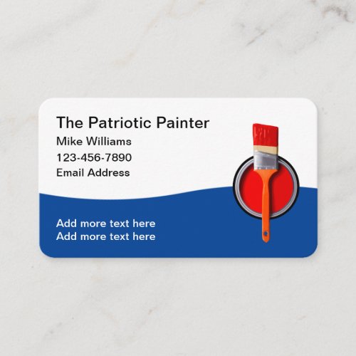 Patriotic House Painter Modern Business Cards