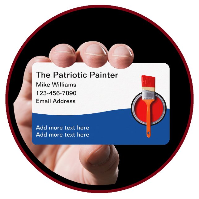 Patriotic House Painter Modern Business Cards (Creator Uploaded)
