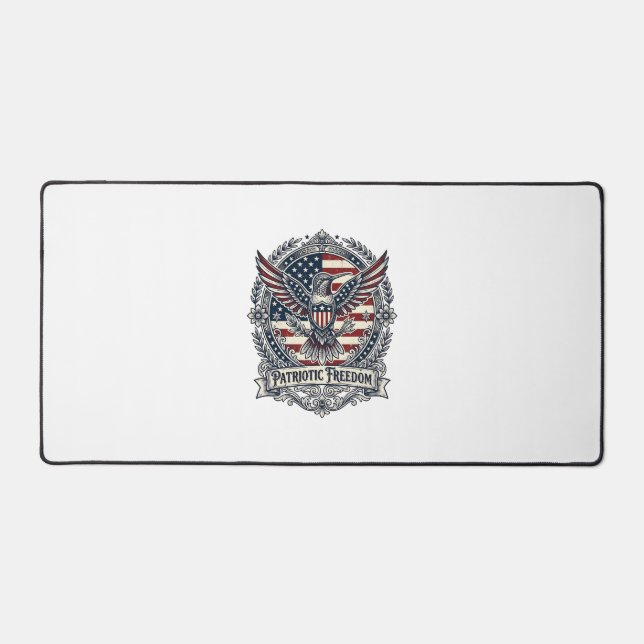 Patriotic Hummingbird Desk Mat (Front)