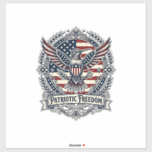Patriotic Hummingbird Sticker