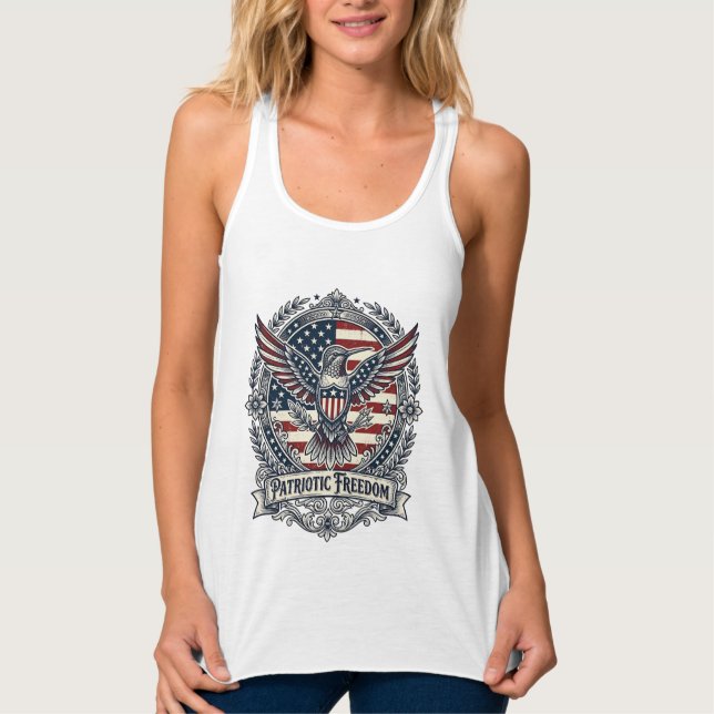 Patriotic Hummingbird Tank Top (Front)