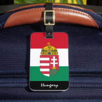Patriotic Hungary Luggage Tags, Hungarian Flag