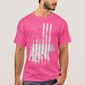 Patriotic Hunting Bear American Flag Hunters T-Shirt