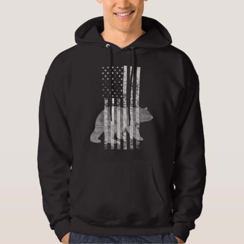 Patriotic Hunting Bear American flag t_shirt Hunte Hoodie