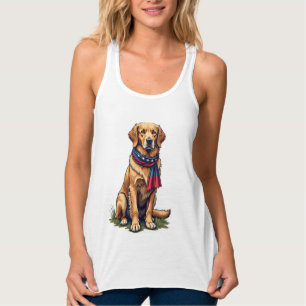 Patriotic Hunting Golden Retriever Vintage Tee 4