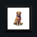 Patriotic Hunting Golden Retriever Vintage Tee 4 Gift Box<br><div class="desc">Patriotic Hunting Golden Retriever Vintage Tee 4</div>
