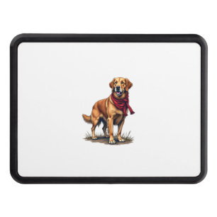 Patriotic Hunting Golden Retriever Vintage Tee Hitch Cover