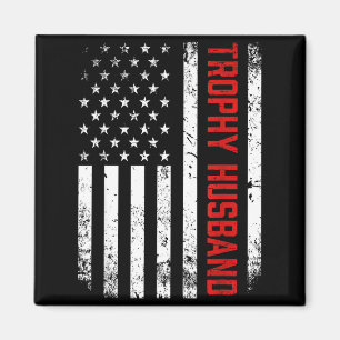 Patriotic Husband American Flag Trophy Magnet