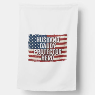 Patriotic Husband Daddy Protector Hero Flag Shirt 
