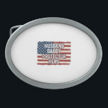 Patriotic Husband Daddy Protector Hero Flag Shirt  Belt Buckle<br><div class="desc">Patriotic Husband Daddy Protector Hero Flag Shirt Design_1</div>