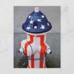 Patriotic Hydrant Postcard at Zazzle