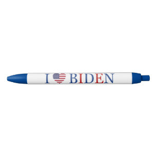 Patriotic I Heart Love Joe Biden Flag Pen