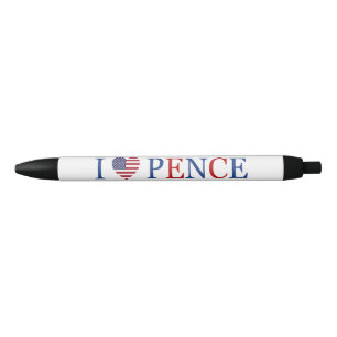 Patriotic I Heart Love Mike Pence Flag Pen
