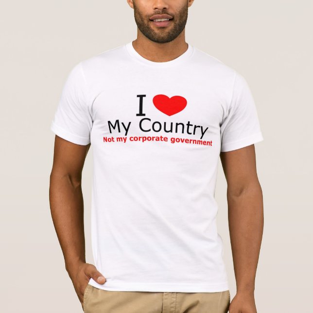 Patriotic I love my country t-shirt (Front)