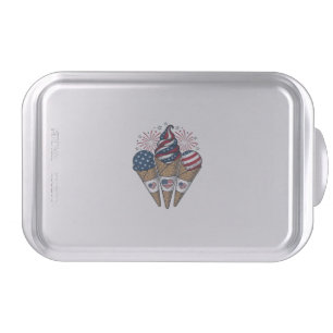 Patriotic Ice Cream Cones Vintage Fourth of July S Cake Pan