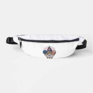 Patriotic Ice Cream Cones Vintage Fourth of July S Fanny Pack