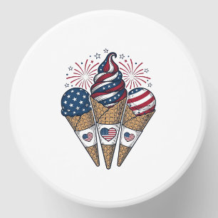 Patriotic Ice Cream Cones Vintage Fourth of July S Mini Candle Favors