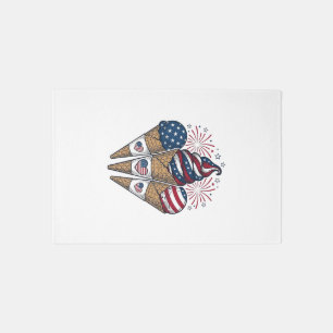 Patriotic Ice Cream Cones Vintage Fourth of July S Rug