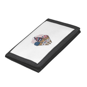 Patriotic Ice Cream Cones Vintage Fourth of July S Tri-fold Wallet