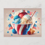 Patriotic Ice Cream Dessert Postcard<br><div class="desc">Celebrate your favorite people!  This stunning postcard will let them know how much they are appreciated on their special day!
Zazzle makes it fast and easy to customize designs to make them your own!</div>