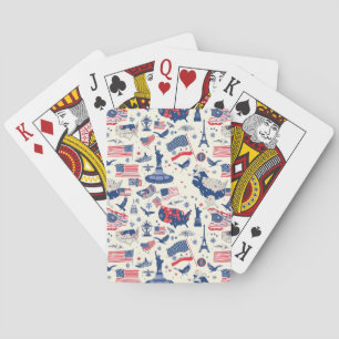 Patriotic Icons - Statue of Liberty, Flag (2) Poker Cards
