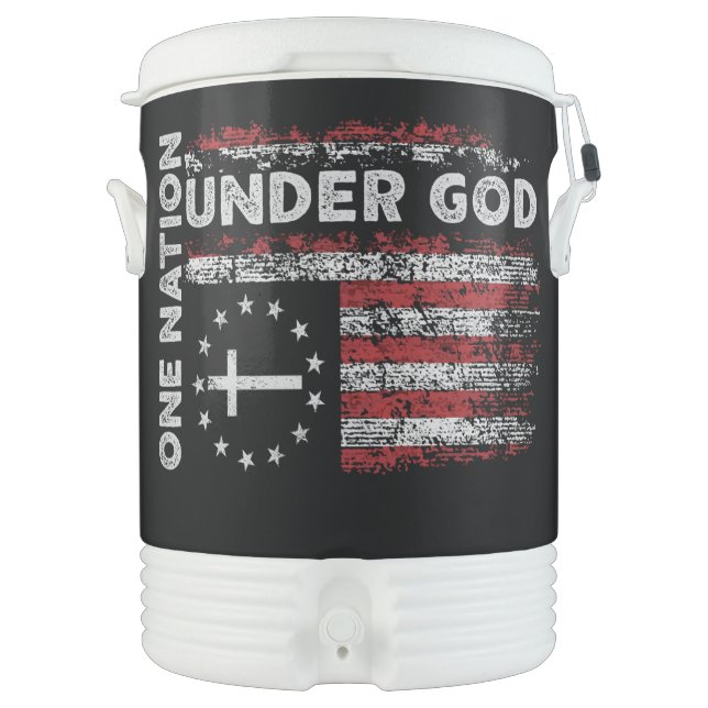 Patriotic Igloo Beverage Cooler  (Front)
