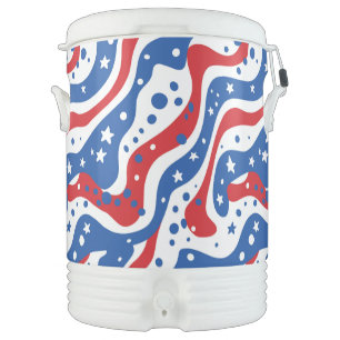 Patriotic Igloo Cooler Ten Gallon