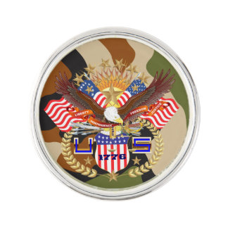 Patriotic  Important View About Design Below Lapel Pin