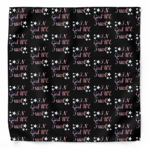 Patriotic In God We Trust Flag Bandana