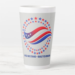 Patriotic Independence Day Apparel USA Stars Circl Latte Mug