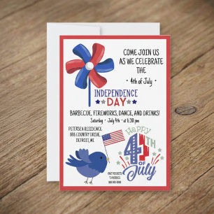 Patriotic Independence Day Celebration Invite