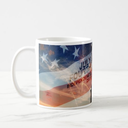 Patriotic independence day lady liberty USA mug
