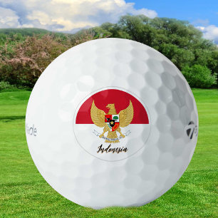 Patriotic Indonesian Flag Golf Balls, Indonesia Balls