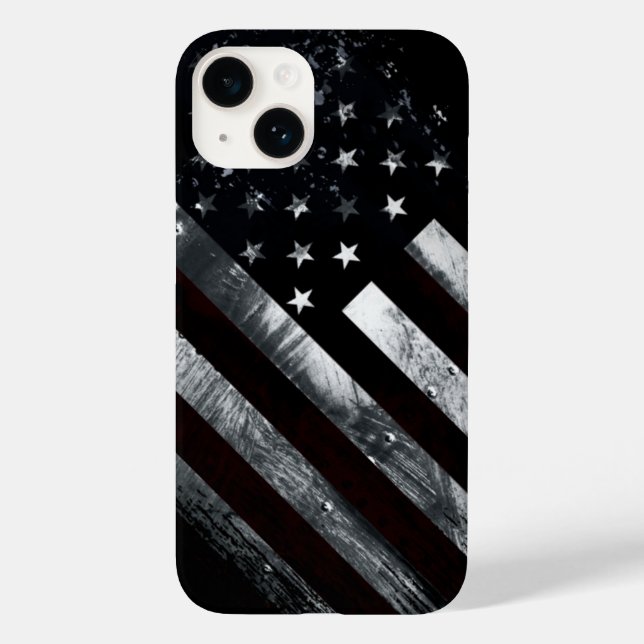 Patriotic Industrial American Flag Case-Mate iPhone Case (Back)