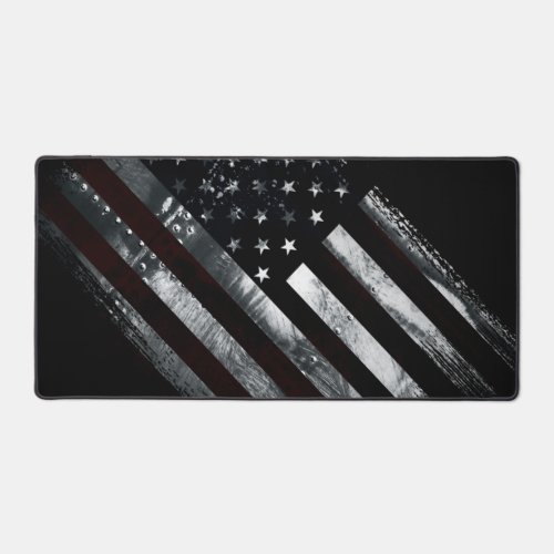 Patriotic Industrial American Flag Desk Mat