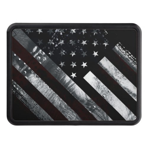 Patriotic Industrial American Flag Hitch Cover