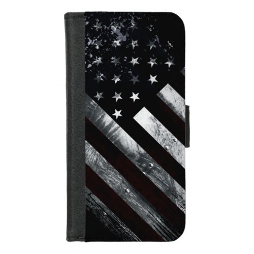 Patriotic Industrial American Flag iPhone 87 Wallet Case