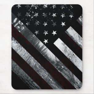 Patriotic Industrial American Flag Mouse Pad