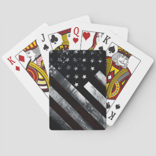 Patriotic Industrial American Flag Poker Cards
