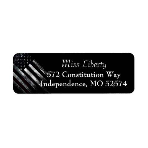 Patriotic Industrial American Flag Return Labels