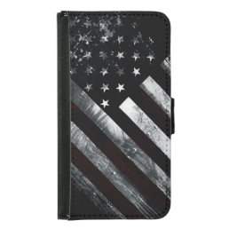 Patriotic Industrial American Flag Samsung Galaxy S5 Wallet Case