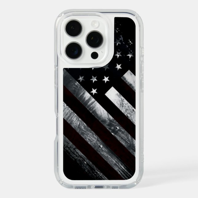 Patriotic Industrial American Flag Speck iPhone Case (Front)