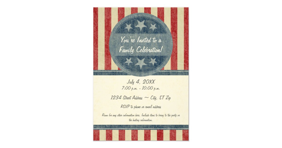 Patriotic Invitation | Zazzle.com