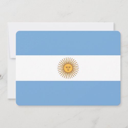 Patriotic invitations with Argentina Flag