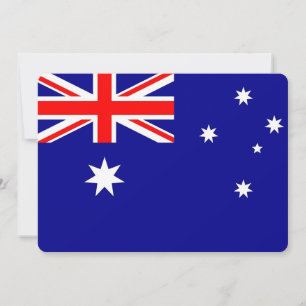Patriotic invitations with Australia Flag
